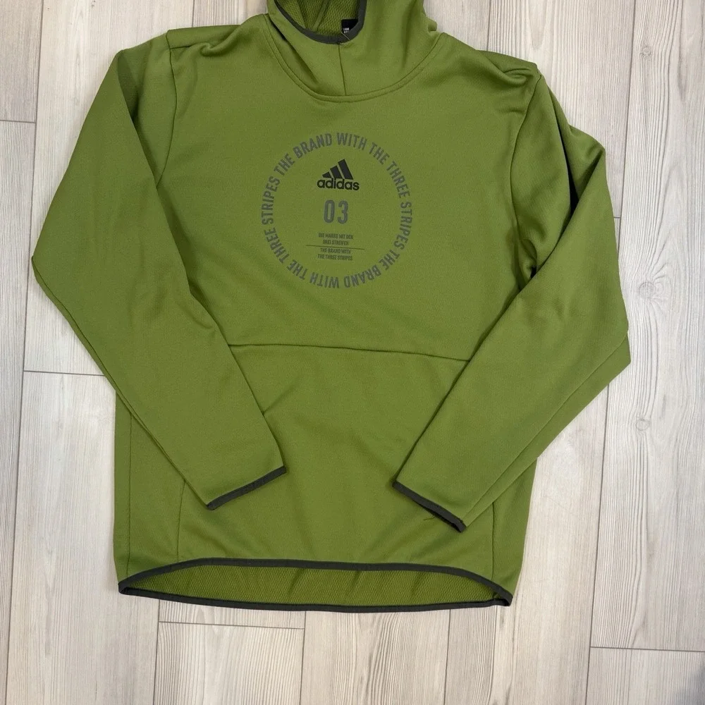 Adidas Tech Olive Team Issue Badge Of Sport Mens Athletic Hoodie Large EI8382